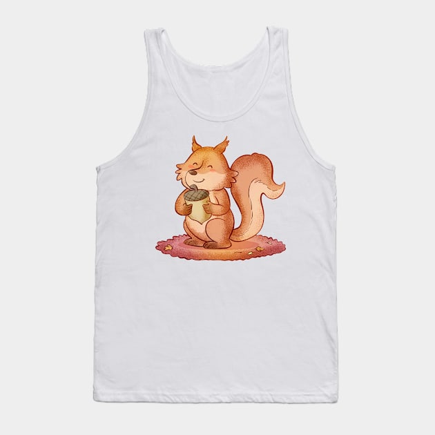 Squirrel Nut Happy Tank Top by Mako Design 